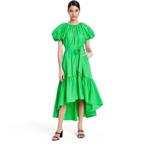 Christopher John Rogers x Target Womens Size XL Green Puff Sleeve Dress